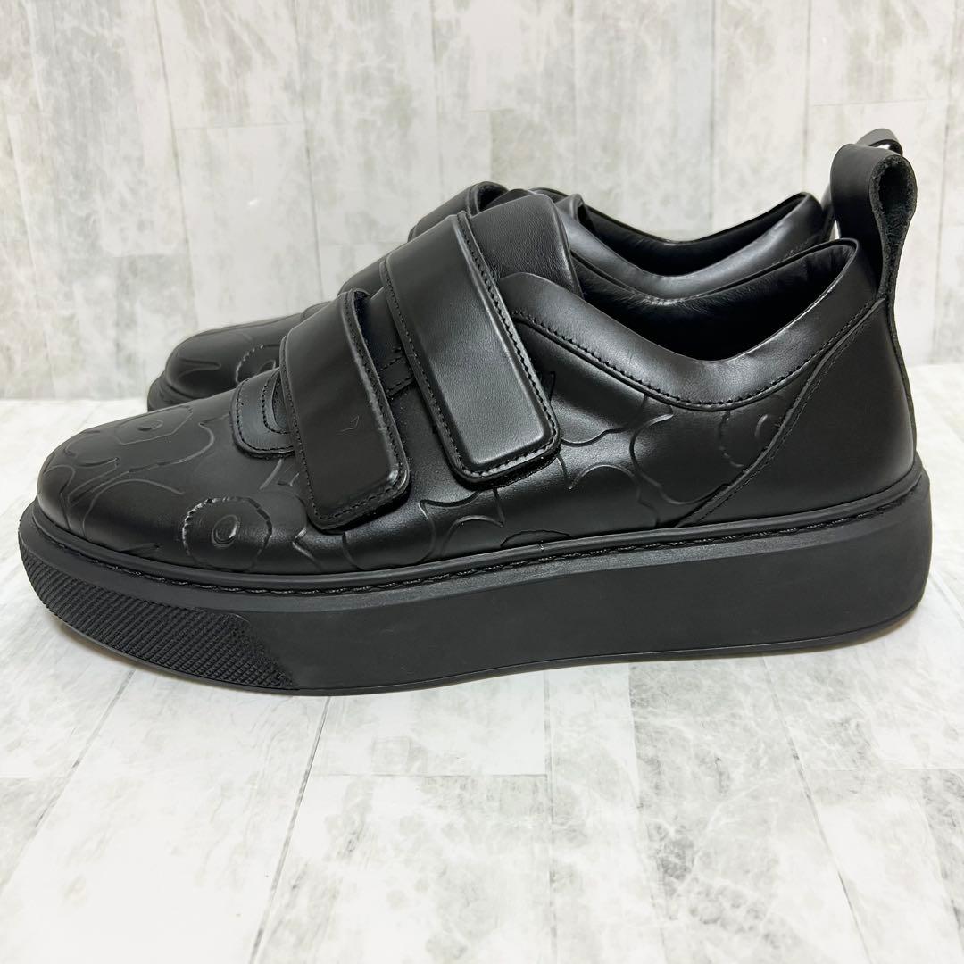 マリメッコ marimekko ウニッコ　本革　レザースニーカー ブラック　25