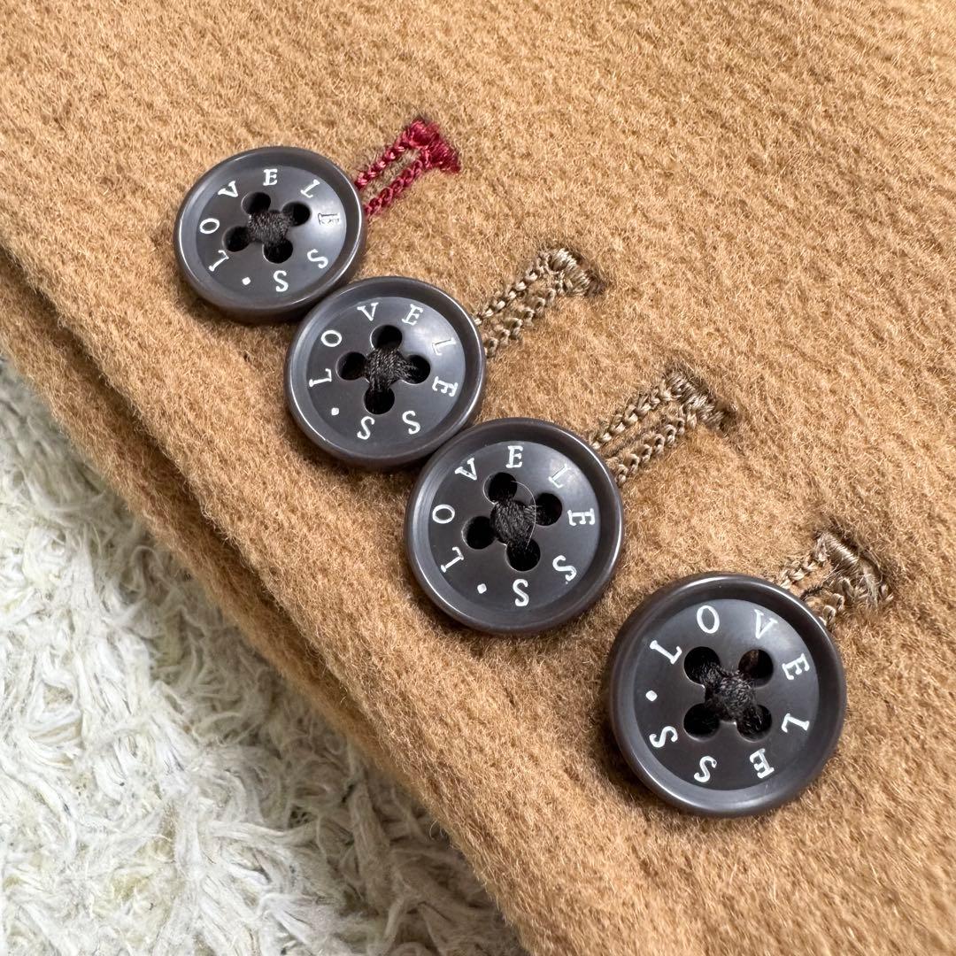 美品　ラブレス　メンズ　チェスターコート　キャメル　ウール　アウター　秋冬　S