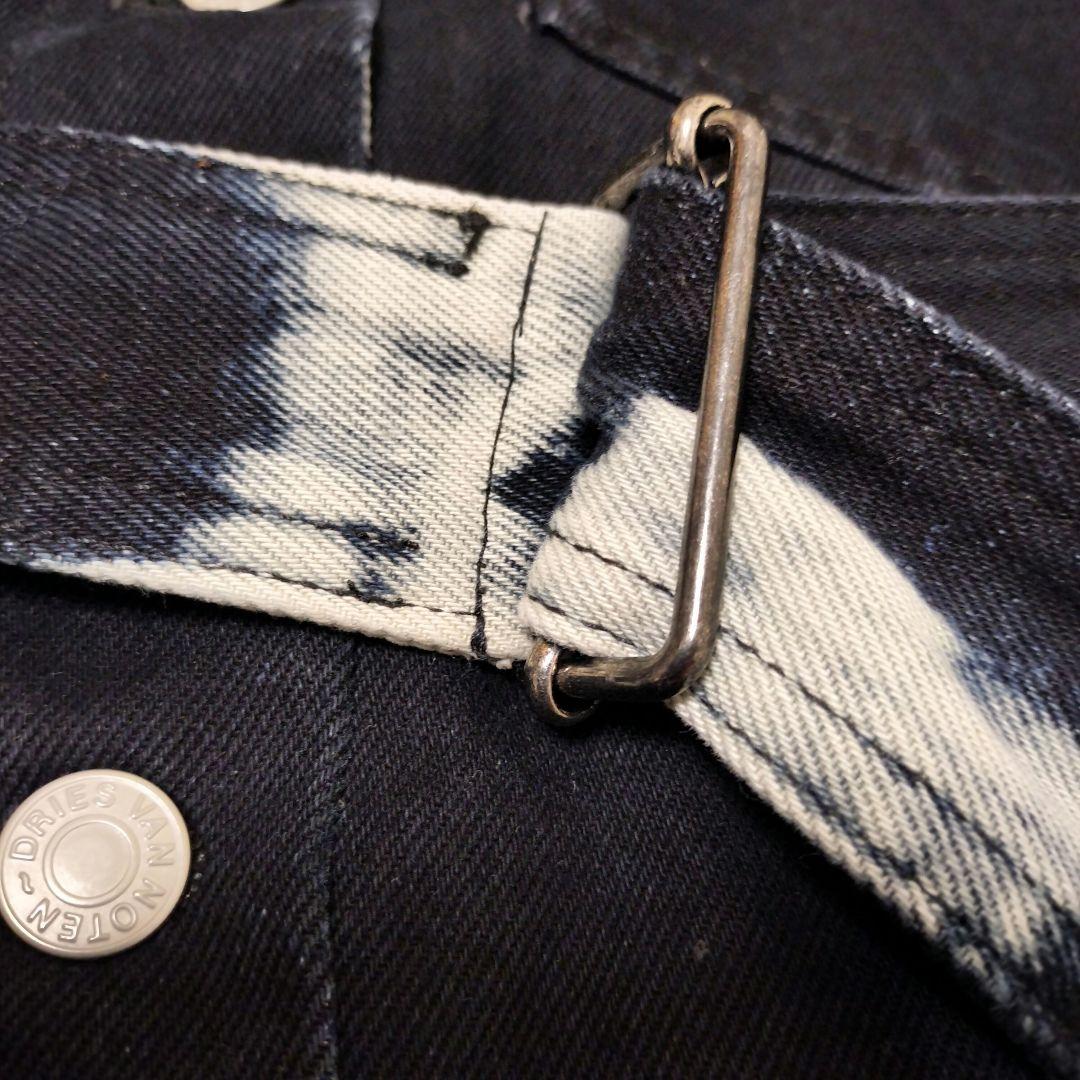 美品 DRIES VAN NOTEN デニム ジャケット ブリーチ ベルト