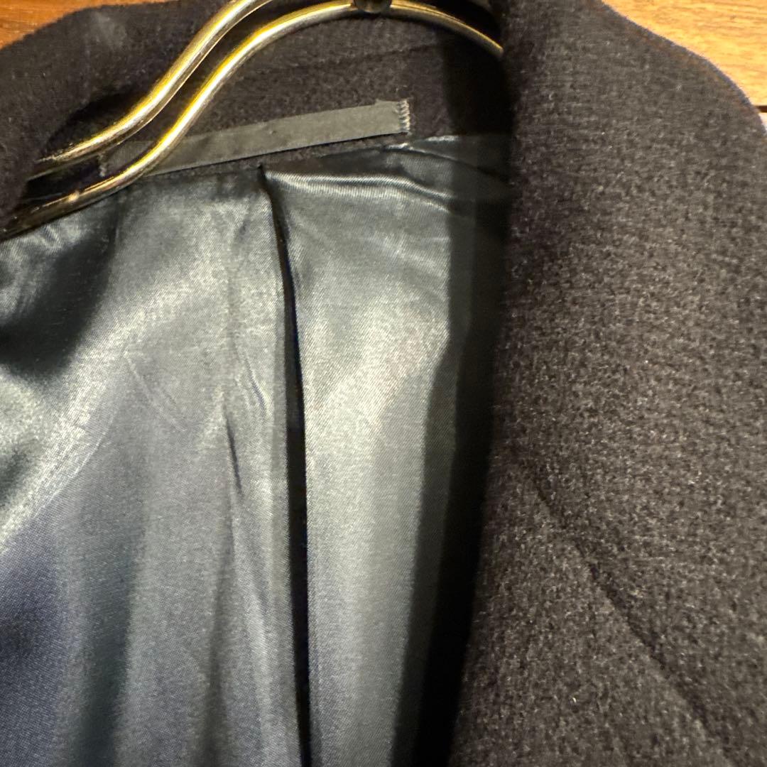 ARMANI COLLEZIONI カシミヤ ブラック チェスターコート