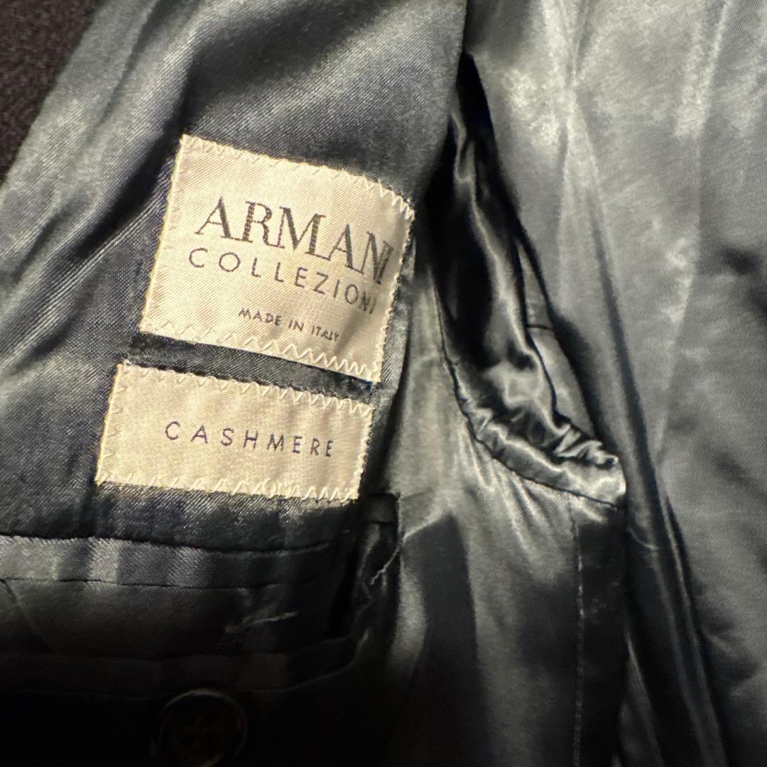 ARMANI COLLEZIONI カシミヤ ブラック チェスターコート