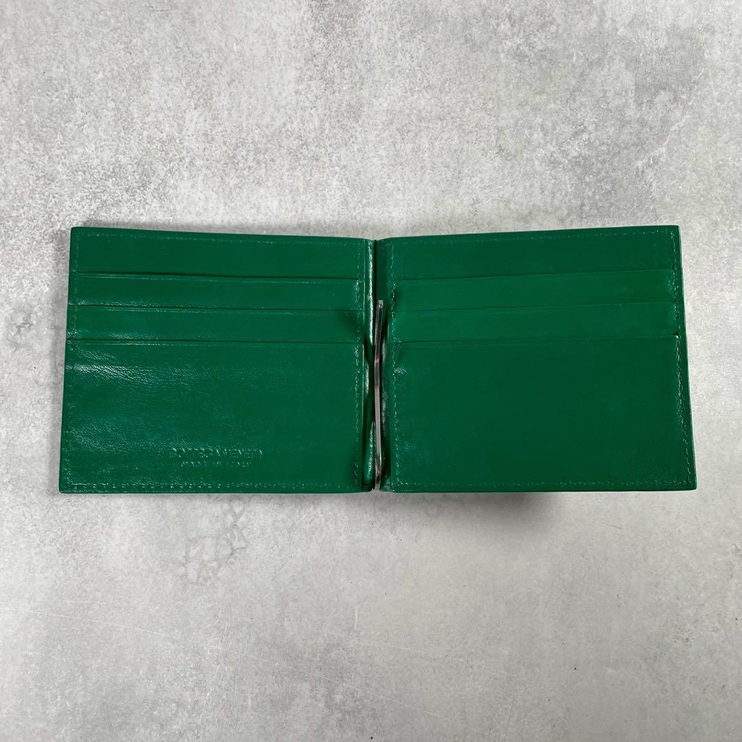【未使用級 付属品完備】ボッテガヴェネタ マネークリップ マキシ イントレ 緑