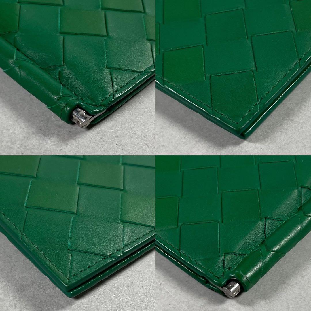 【未使用級 付属品完備】ボッテガヴェネタ マネークリップ マキシ イントレ 緑