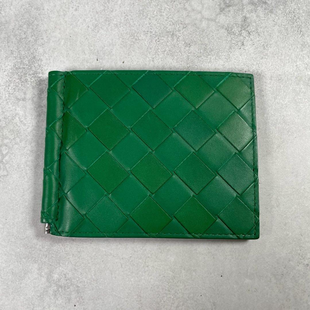 【未使用級 付属品完備】ボッテガヴェネタ マネークリップ マキシ イントレ 緑