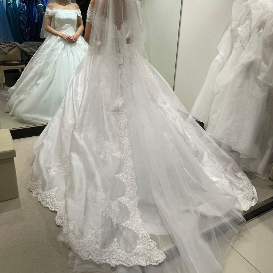 【引っ越し値下げ中1/29まで】ウェディングドレス　オフショル　プリンセスライン