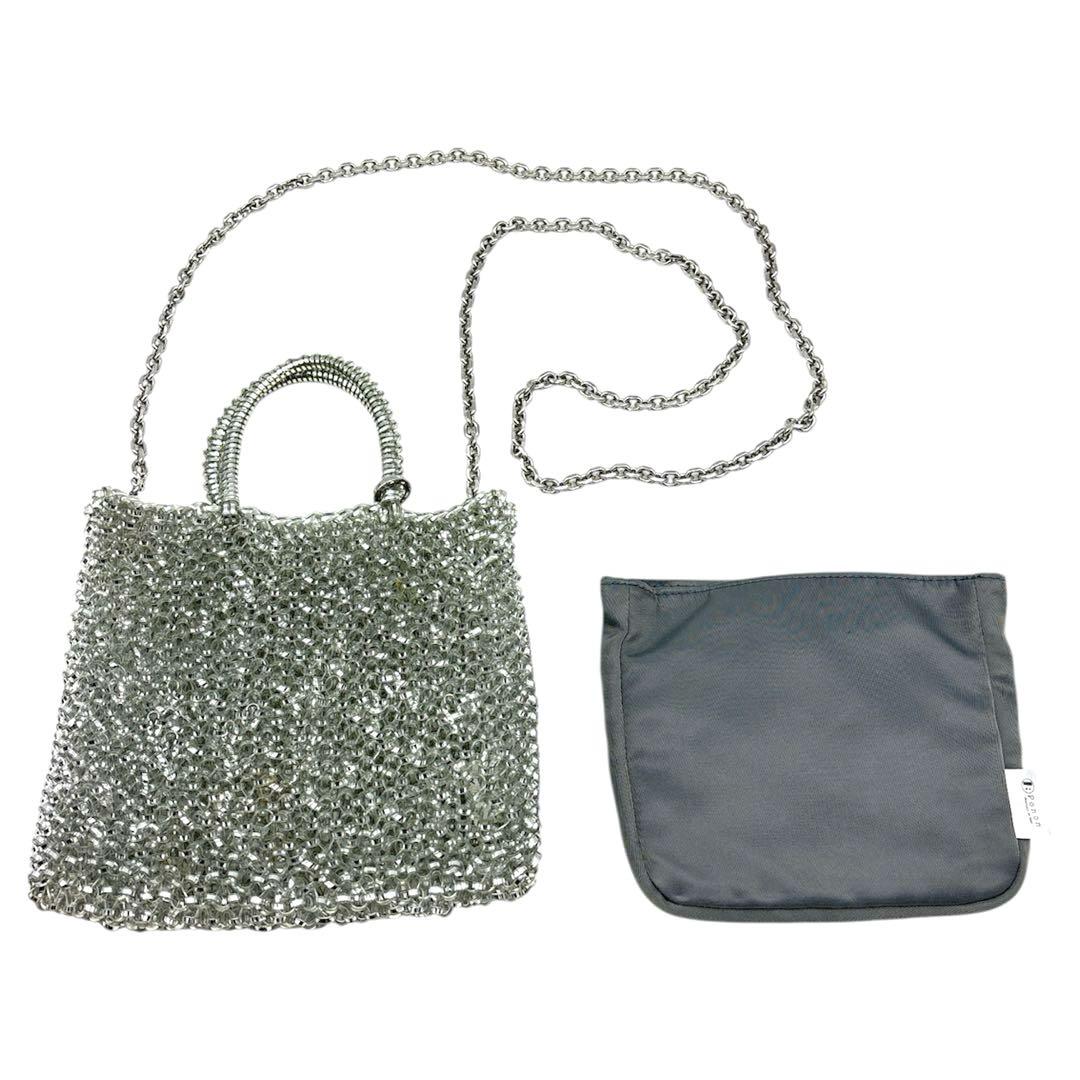 美品　ANTEPRIMA　スタンダードミニアトゥーラ　インナーバッグ　シルバー