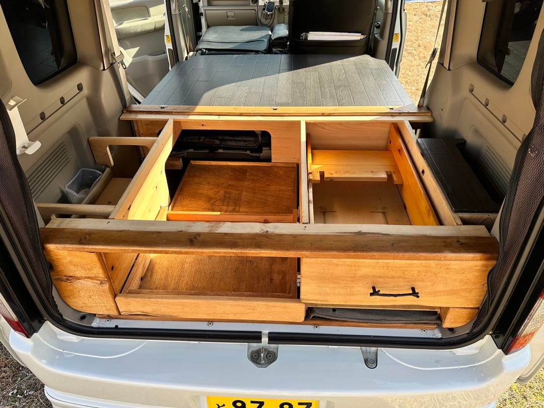エブリイワゴンDA64W専用簡易ベッド展開収納 マーゴンさん専用