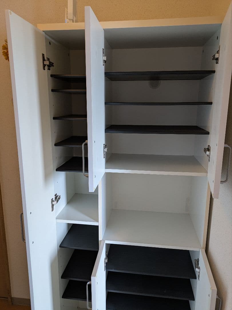 めぐ様限定　ホワイトシューズラック ミラー付き