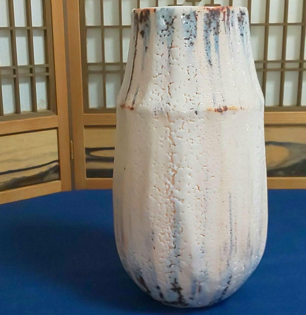 【未使用】安藤工 志野花生 花器 花瓶 美濃焼