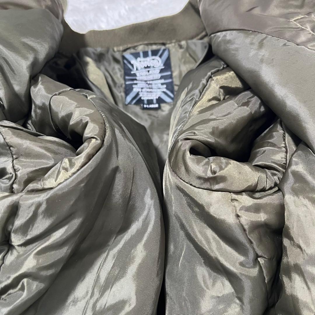 美品 Norton MA-1 フライトジャケット 刺繍 ワッペン XL カーキ