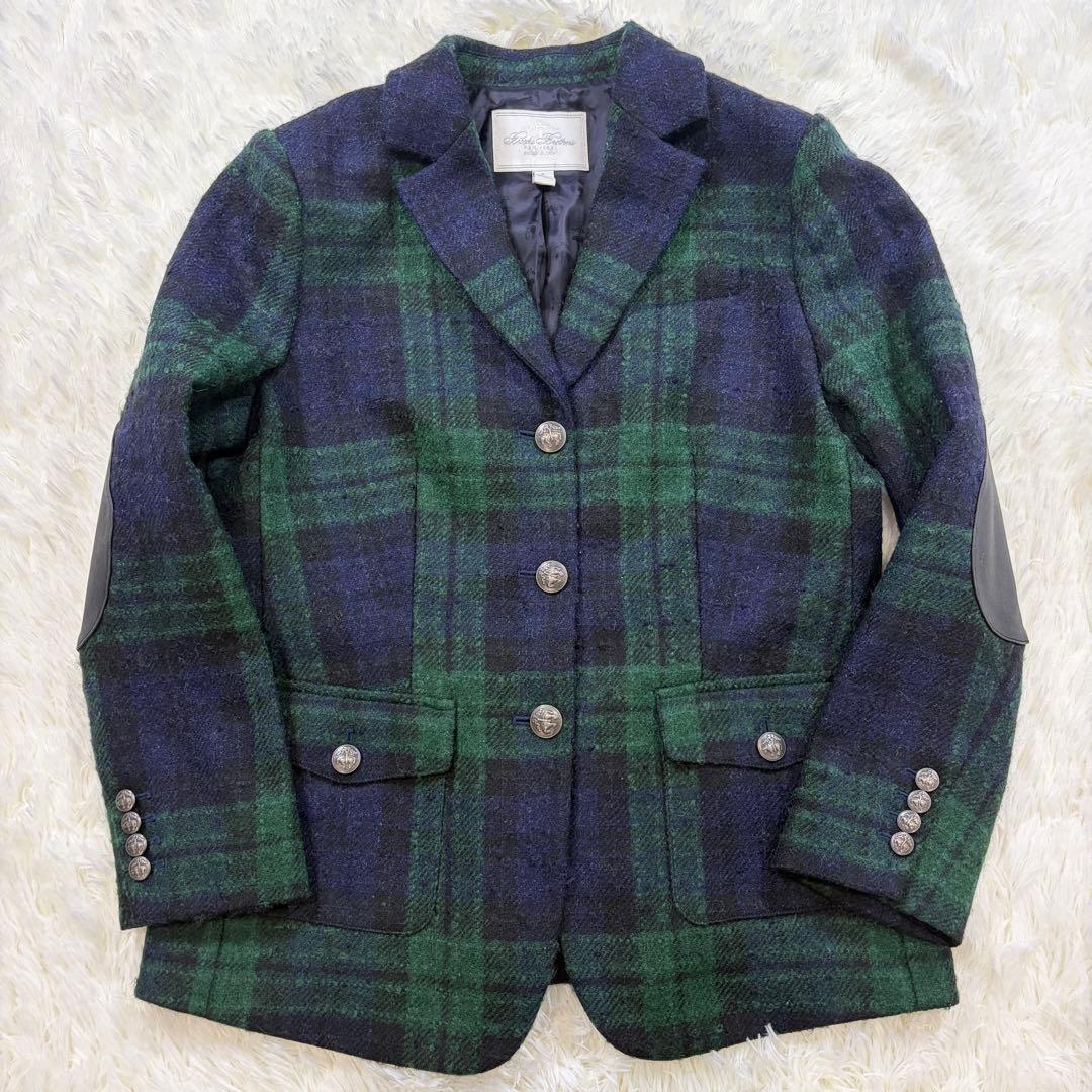 Brooks Brothers ツイードチェック MOON社生地 テーラード S