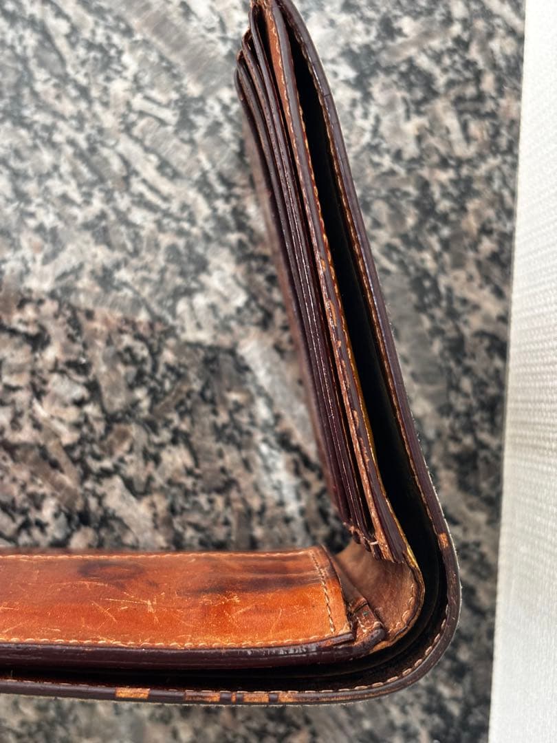 GANZO ガンゾ CORDOVAN (コードバン) 小銭入れ付き二つ折り財布