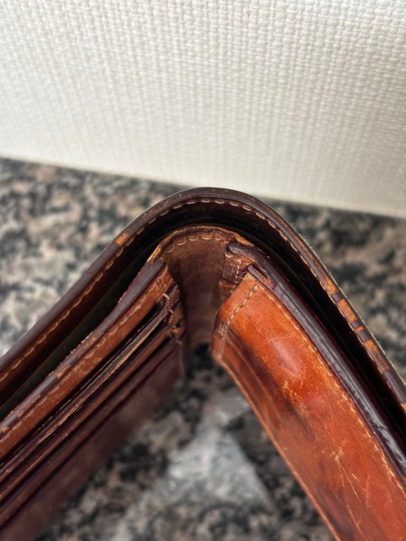 GANZO ガンゾ CORDOVAN (コードバン) 小銭入れ付き二つ折り財布