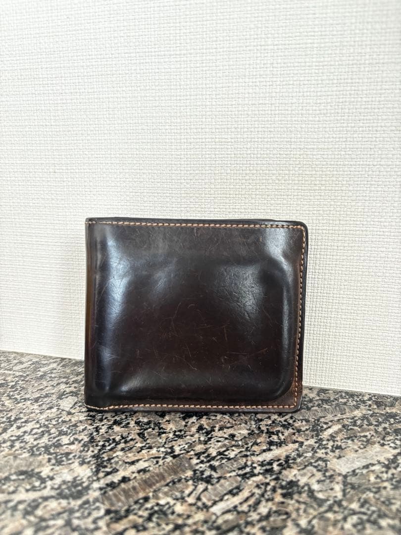 GANZO ガンゾ CORDOVAN (コードバン) 小銭入れ付き二つ折り財布