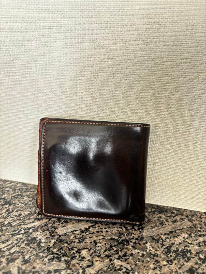 GANZO ガンゾ CORDOVAN (コードバン) 小銭入れ付き二つ折り財布