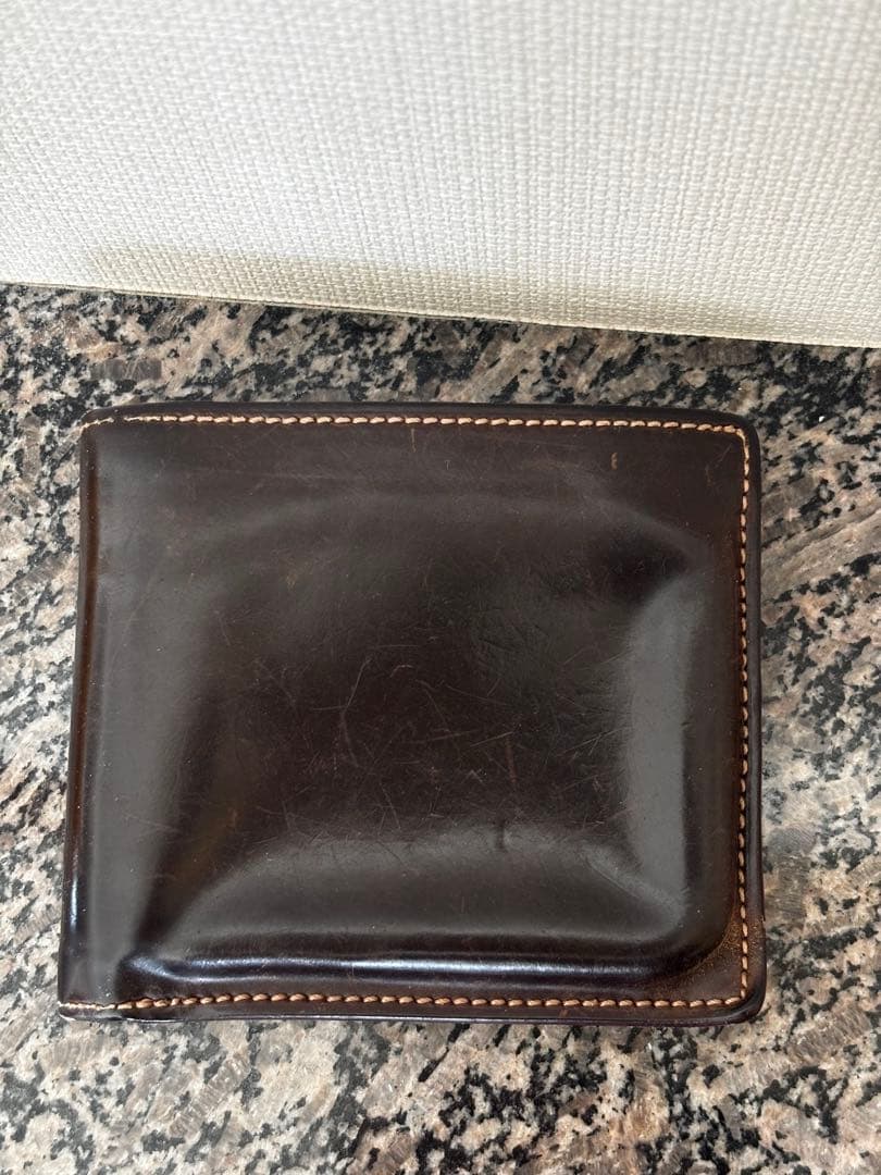 GANZO ガンゾ CORDOVAN (コードバン) 小銭入れ付き二つ折り財布