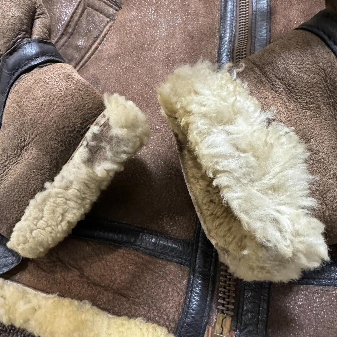 アヴィレックス　B-3 フライトジャケット　ムートン　ブラウン　36