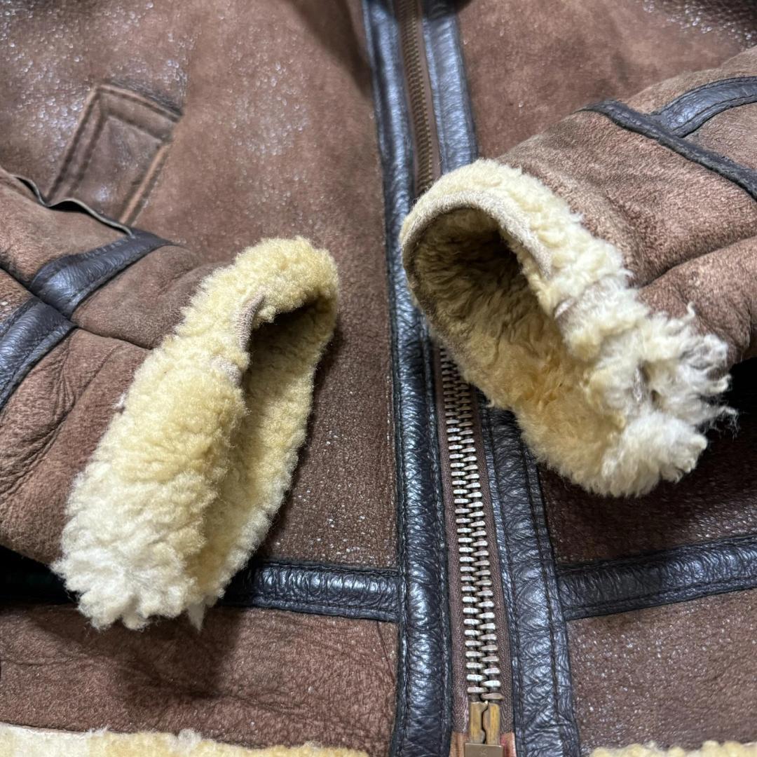 アヴィレックス　B-3 フライトジャケット　ムートン　ブラウン　36