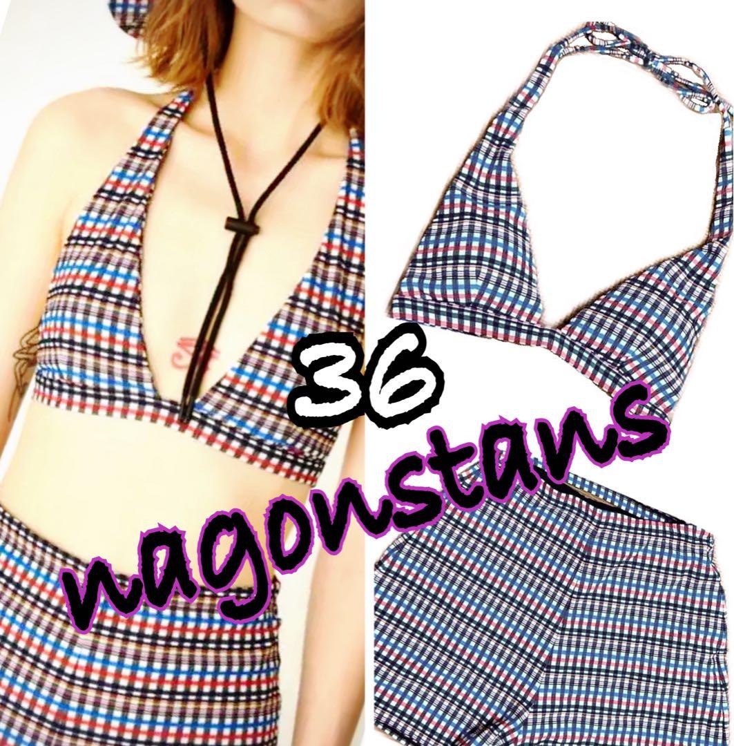 nagonstans ナゴンスタンス 水着 セットアップ パンツ チェック柄