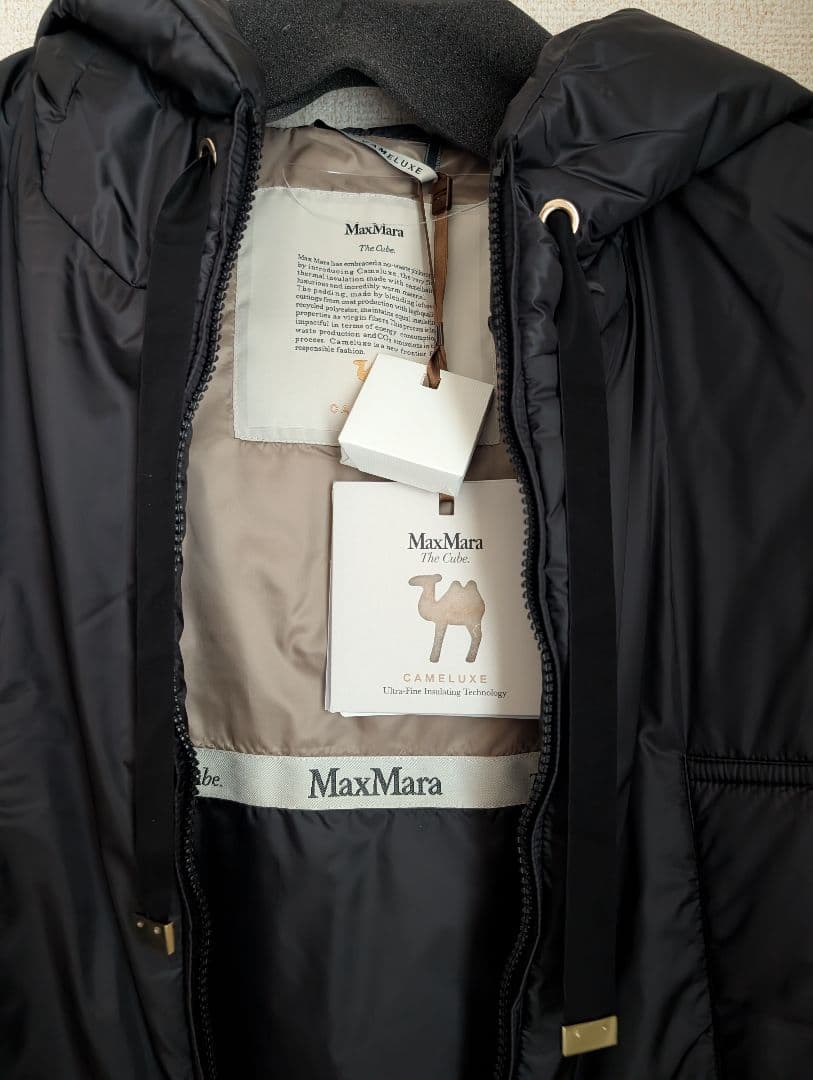 新品　Max Mara THE CUBE 撥水 ジレ ベスト 黒　Ｓ　38