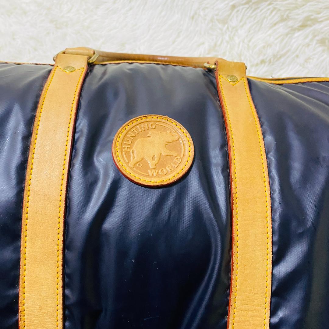 人気 ハンティングワールド 大容量 バチューサー ボストンバッグ ロゴ