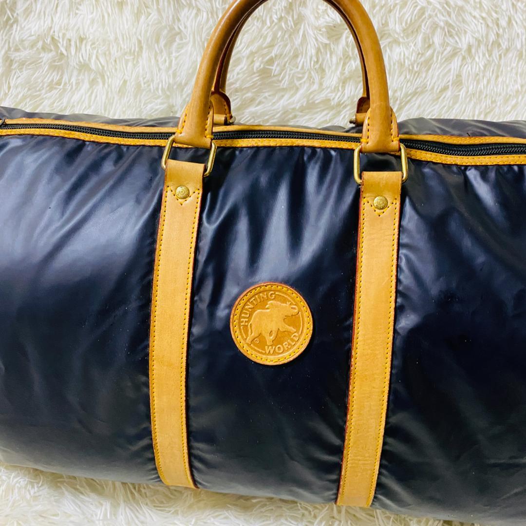 人気 ハンティングワールド 大容量 バチューサー ボストンバッグ ロゴ