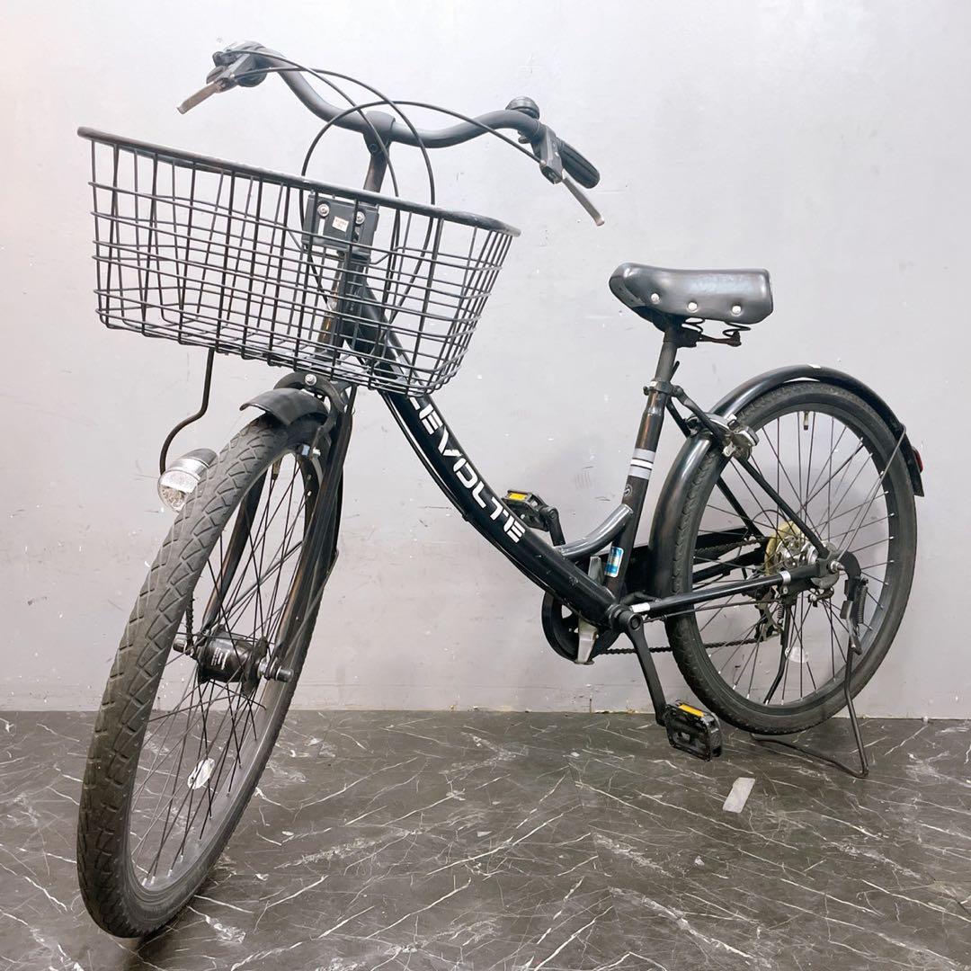 引き取り価格 荷物台【981】《限定》ママチャリ LEVOLTE ブラック