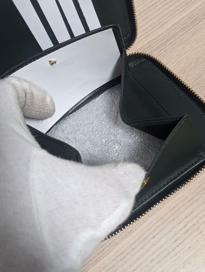 新品　COMME des GARCONS　コムデギャルソン　折り財布　グリーン