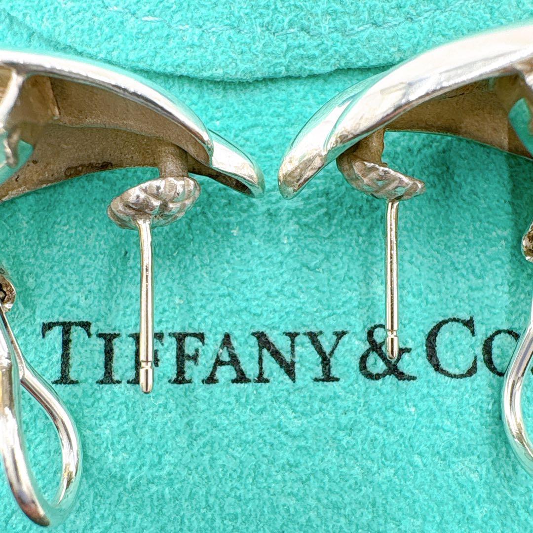 美品レア オールドティファニー ピアス シトリン ティアドロップ シルバー925