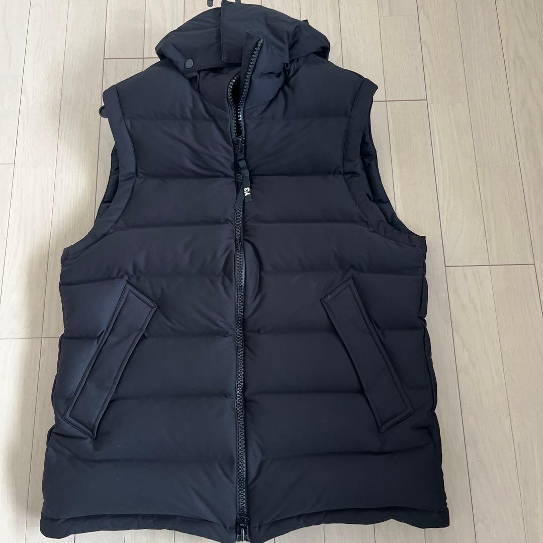 F398【美品】Y-3 ダウンジャケット　フード付き　ブラック