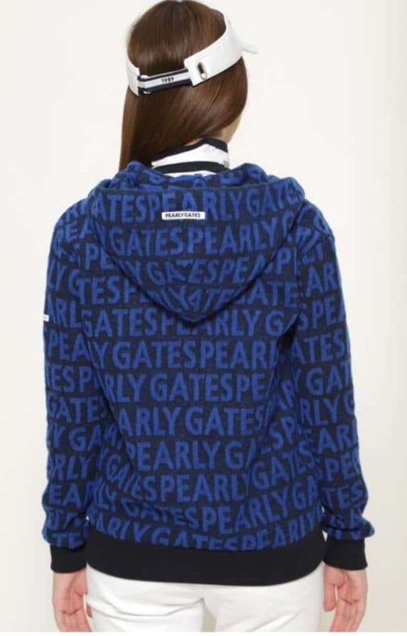 ★PEARLYGATES★ジグザグ裏毛ロゴフルジップ