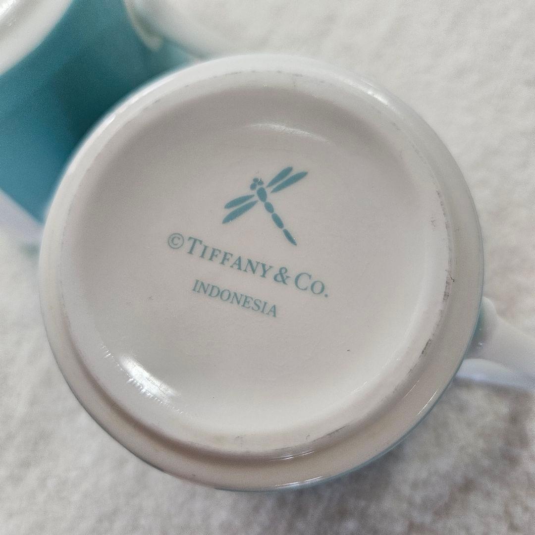 ティファニー　ブルーリボン　プレート　ペアマグカップ