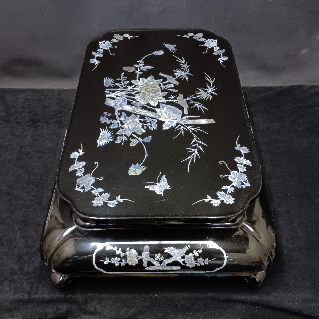 螺鈿 漆器の花台