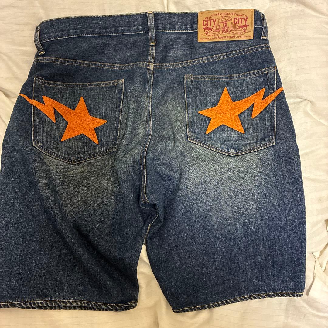 Bape デニムショーツ　ハーフパンツ