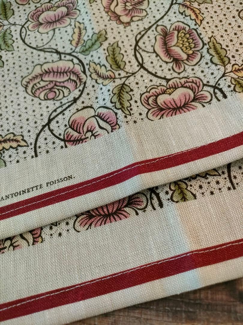 ラスト１枚✭GIEN ドミノテローズ　ランチョンマット　 リネン100%