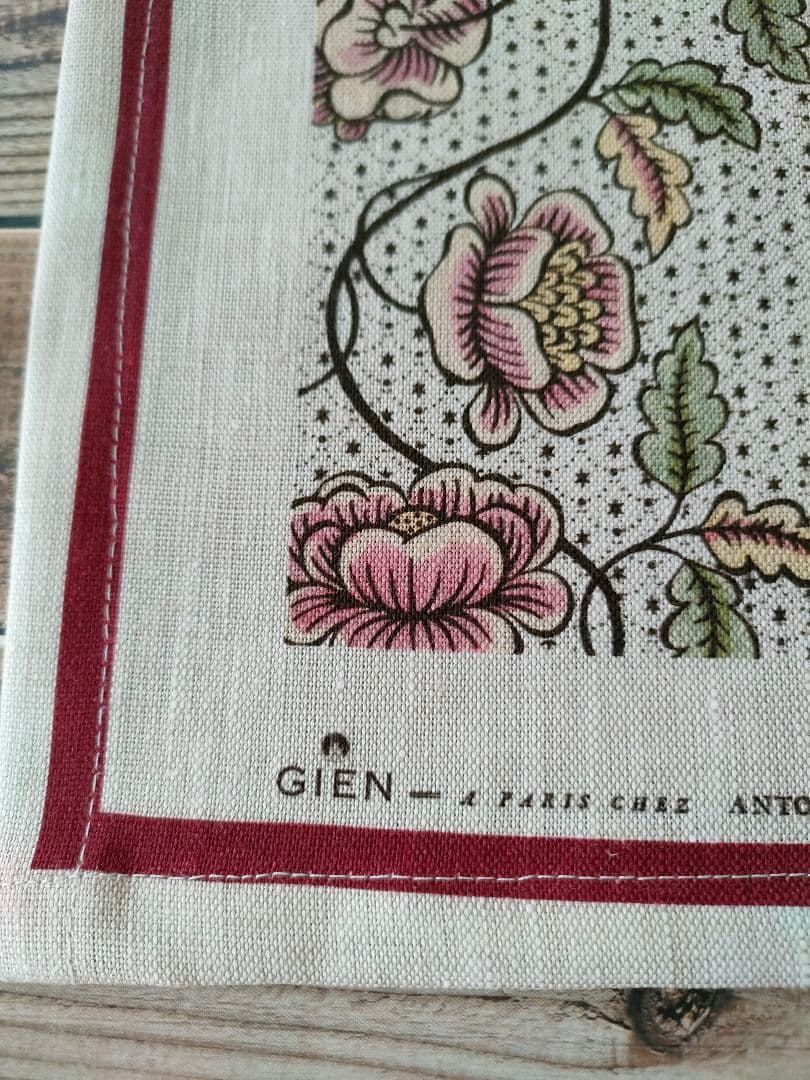 ラスト１枚✭GIEN ドミノテローズ　ランチョンマット　 リネン100%