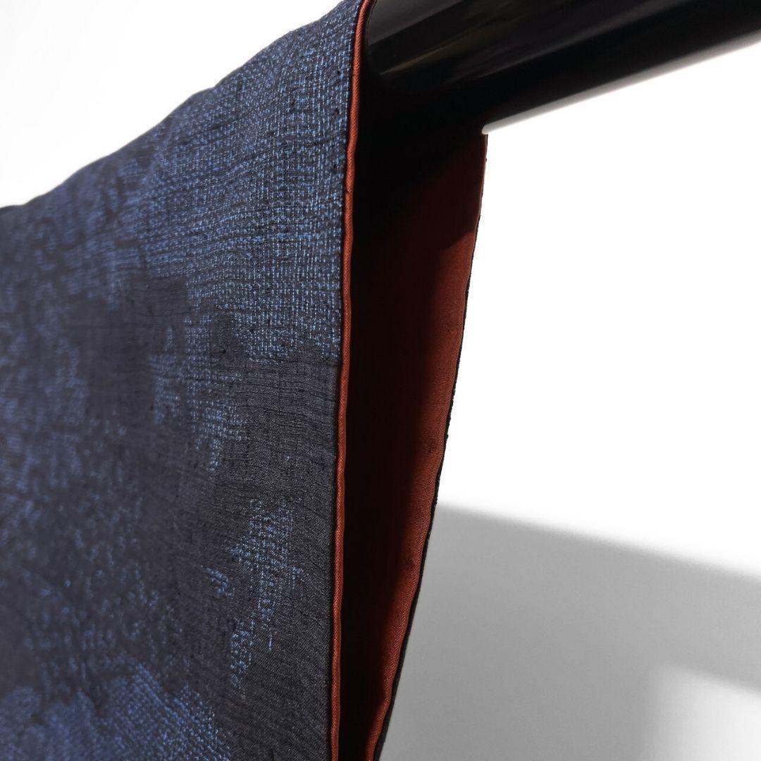 本場結城紬　雲　花模様　七宝　小紋　着物　033a p