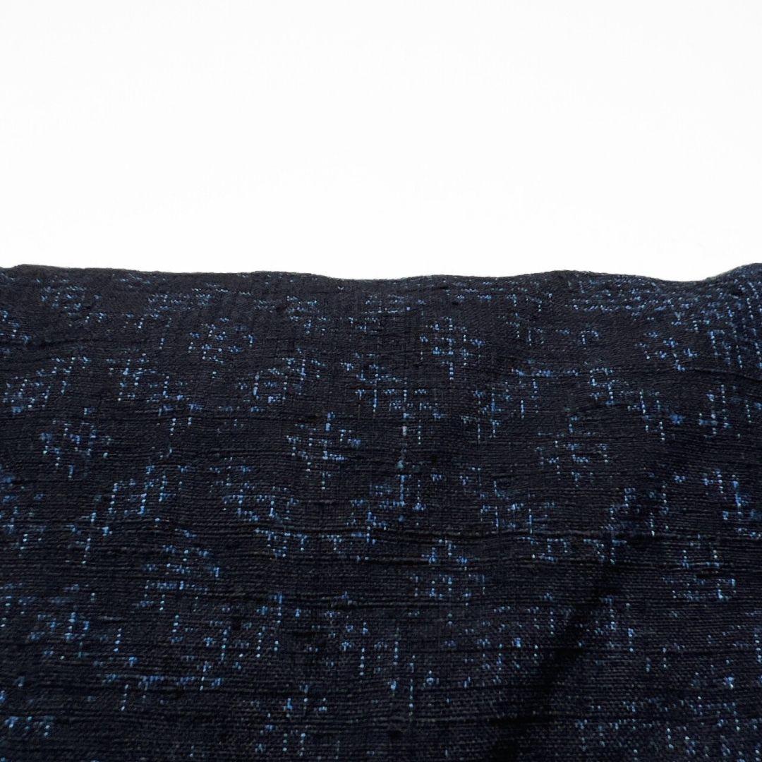 本場結城紬　雲　花模様　七宝　小紋　着物　033a p