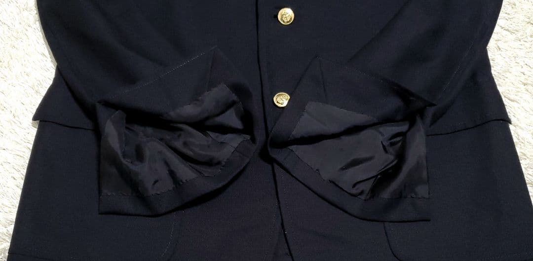 美品✨BEAMS+　紺ブレ　金ボタン　シルク×モヘヤ×ウール　びんごたぬき様