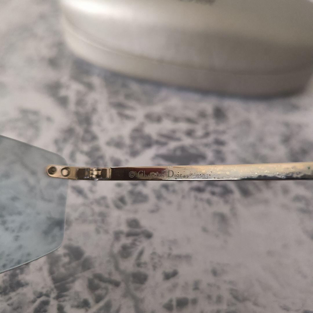 人気モデル/美品✨ChristianDior★リムレスサングラス/ライトブルー