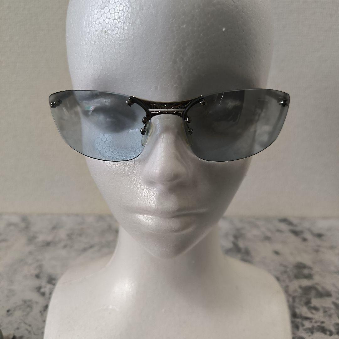 人気モデル/美品✨ChristianDior★リムレスサングラス/ライトブルー