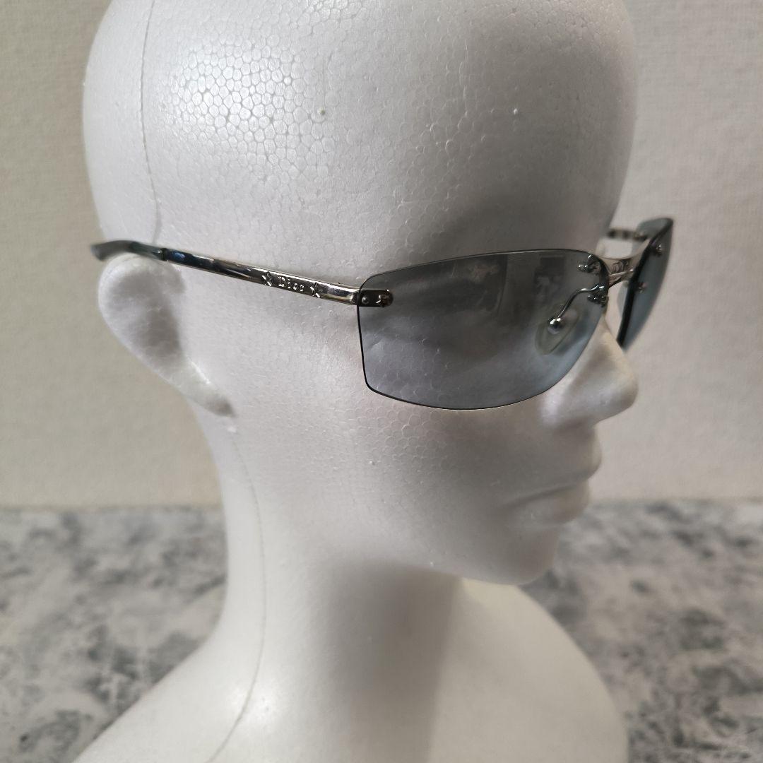 人気モデル/美品✨ChristianDior★リムレスサングラス/ライトブルー