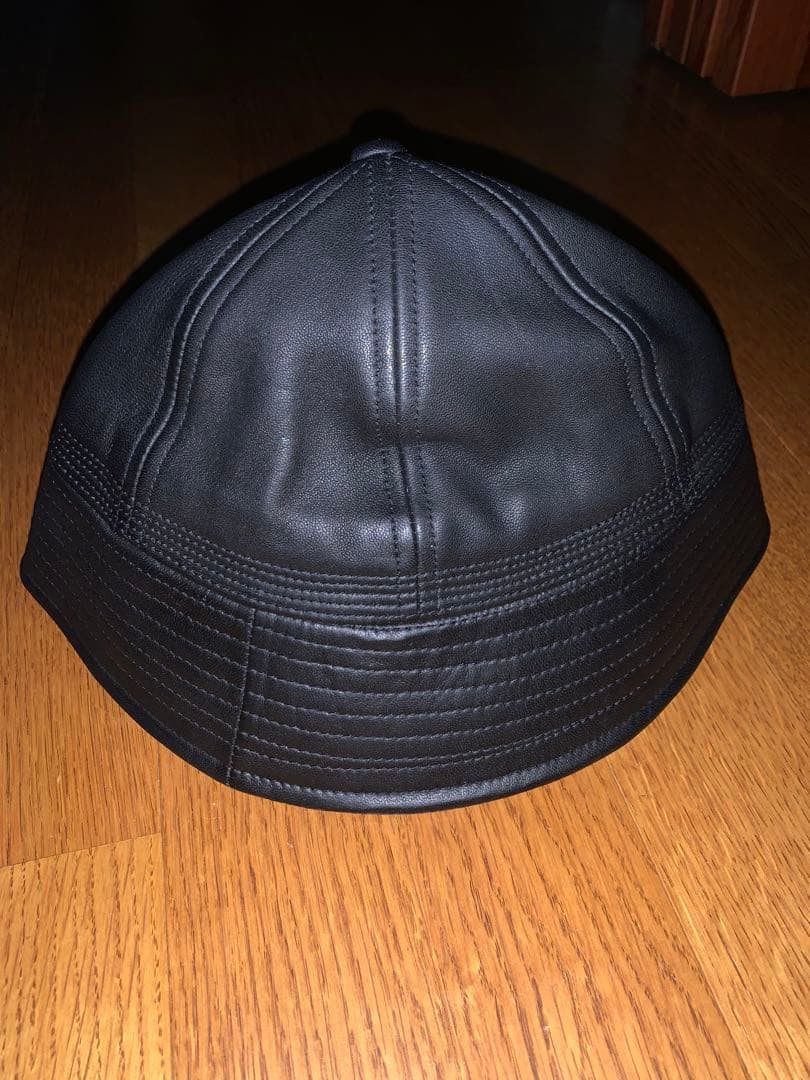 【最終価格】hender scheme レザーハット(未使用)ブラック