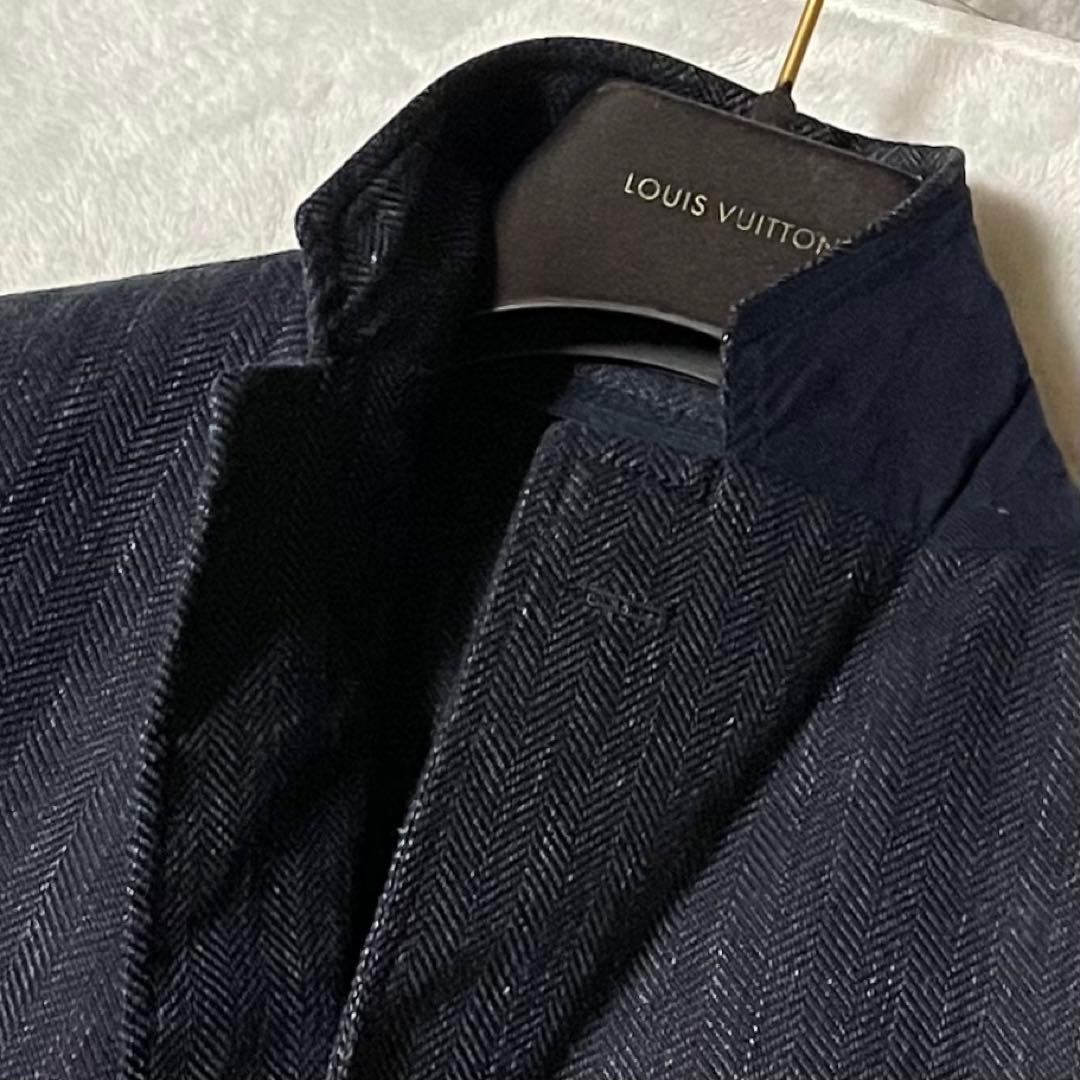 専用【伊】タリアトーレ ヘリンボーンチェスターコート 44 アズーロネイビー美品