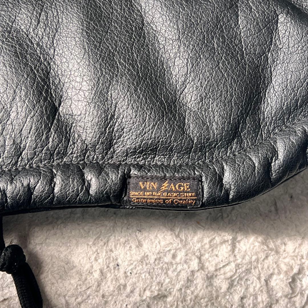 vin&age 本革 バイク レザーベスト 38サイズ