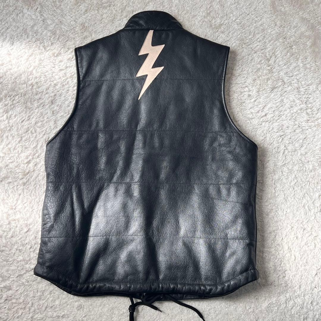 vin&age 本革 バイク レザーベスト 38サイズ