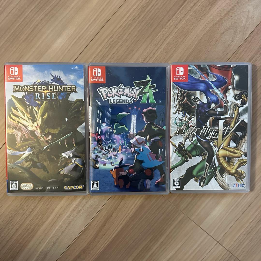 【動作品】Switch lite本体 ソフト3本付き ※本体傷あり