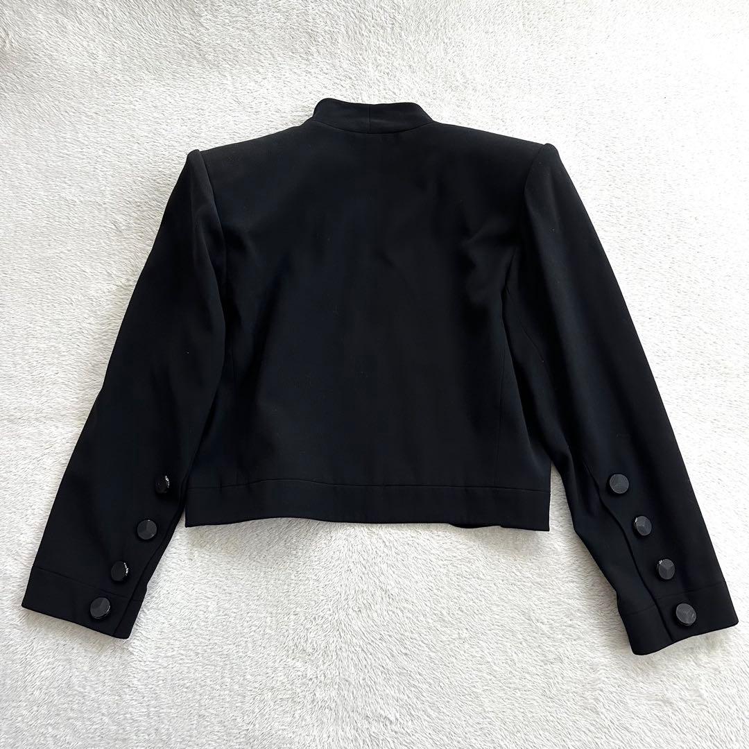 希少　イヴサンローラン　ビンテージ　ノーカラージャケット　長袖　ボタンレス