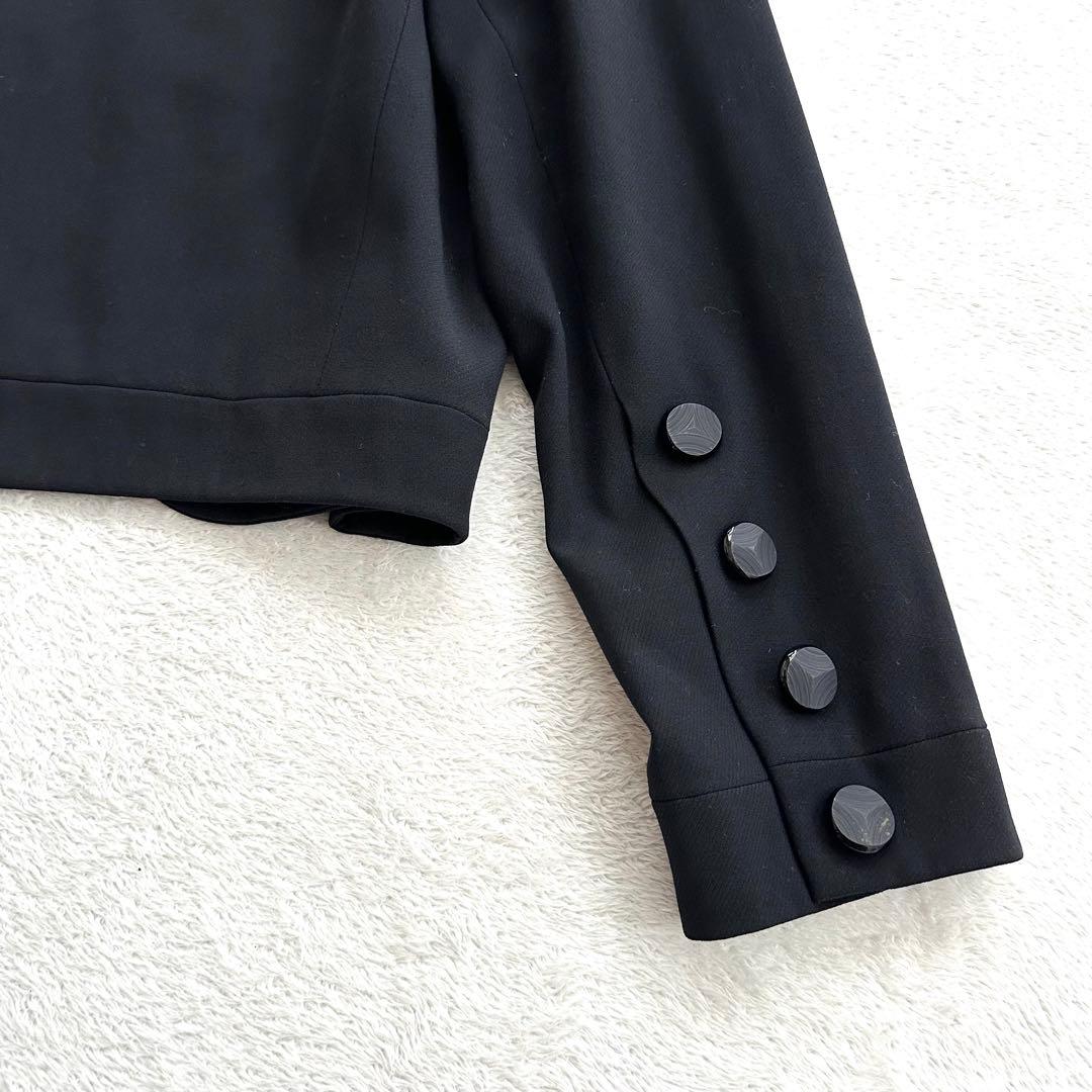 希少　イヴサンローラン　ビンテージ　ノーカラージャケット　長袖　ボタンレス