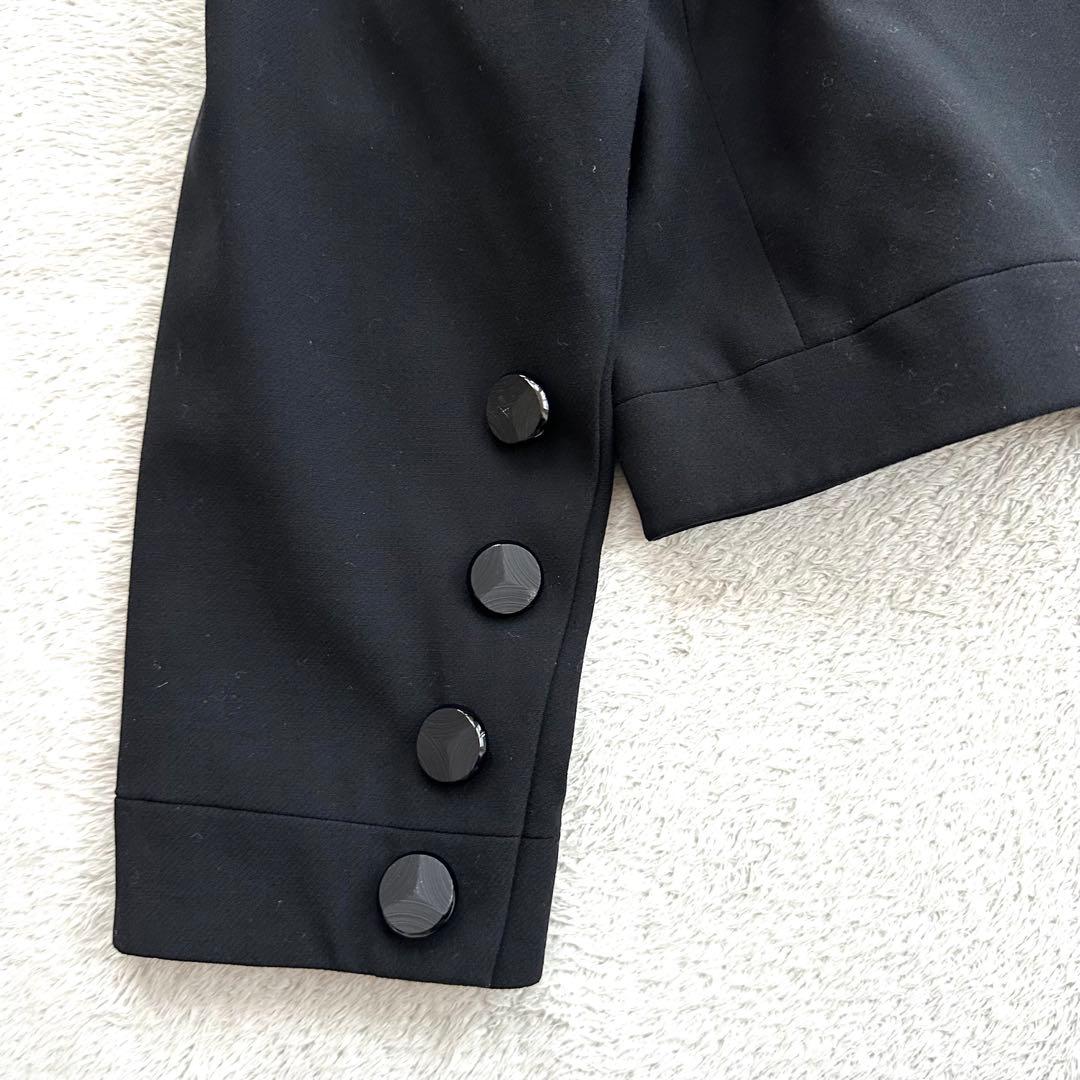 希少　イヴサンローラン　ビンテージ　ノーカラージャケット　長袖　ボタンレス